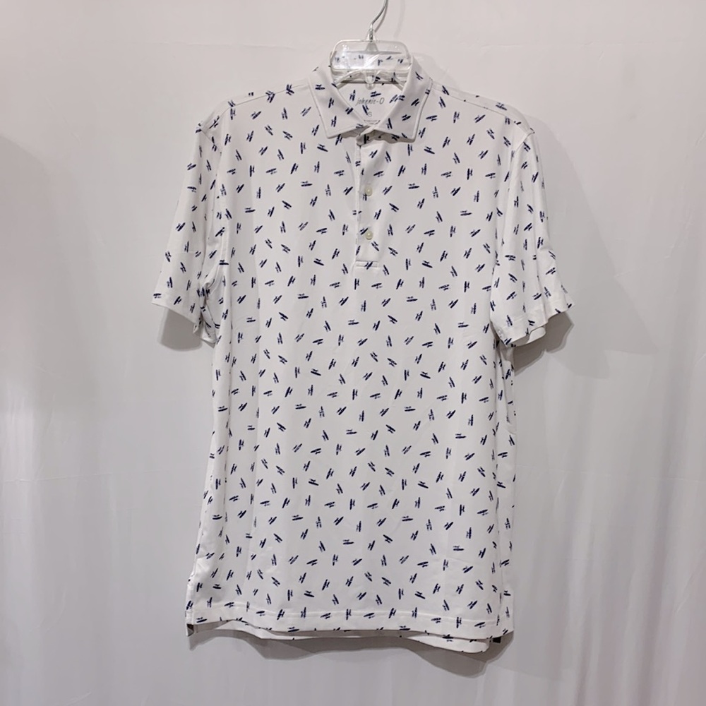 JOHNNIE-O Polo shirt logo print embroidered on left sleeve “1992 bird ” men S - Picture 10 of 10
